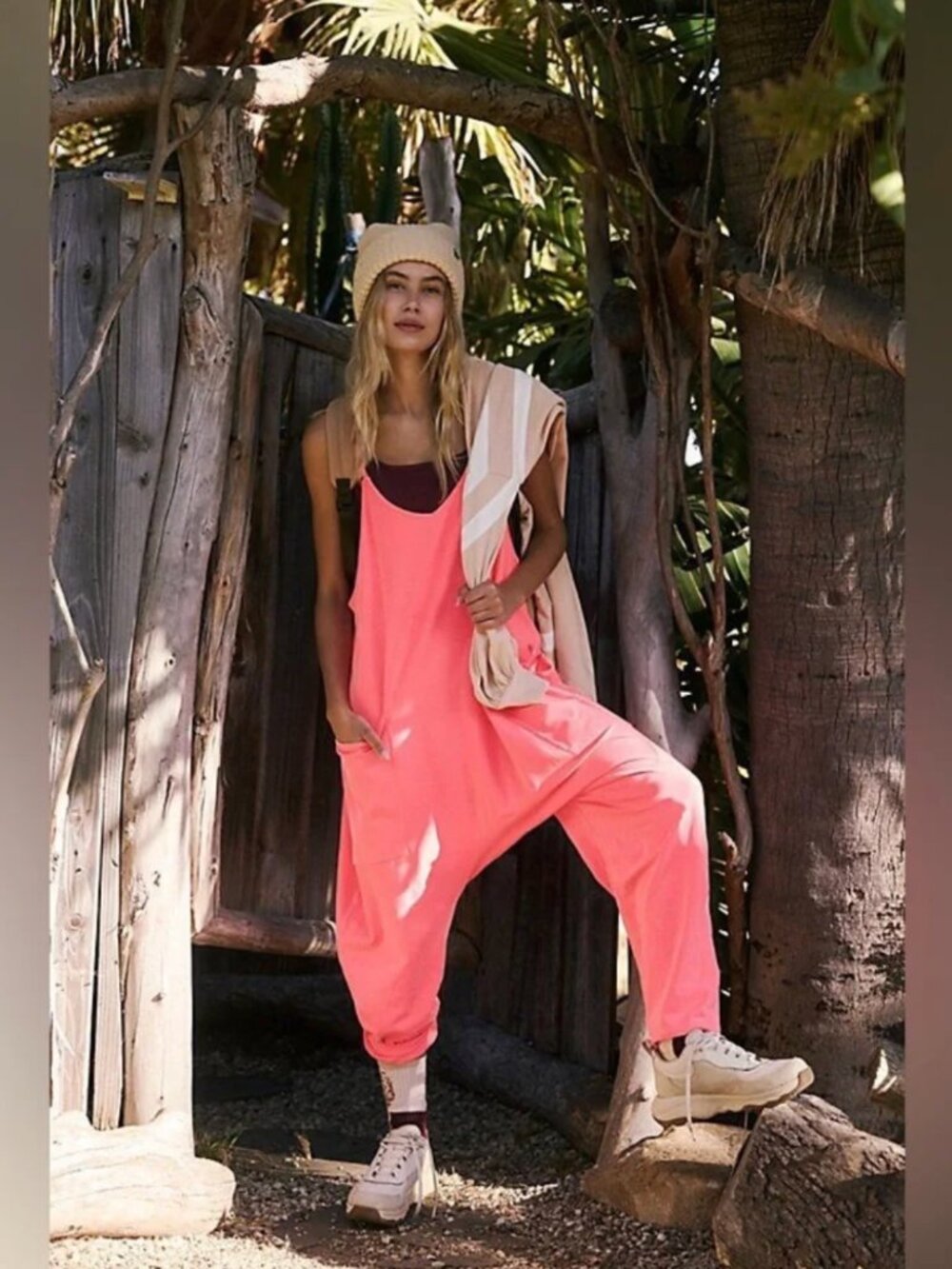 Free People Hotshot Onesie Hot Watermelon Size XL